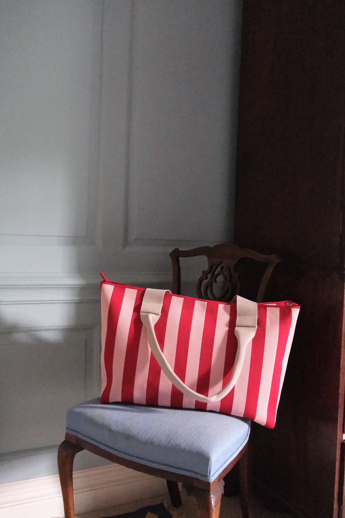 Pink Striped Everyday Bag