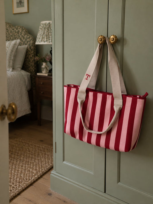 Pink Striped Everyday Bag