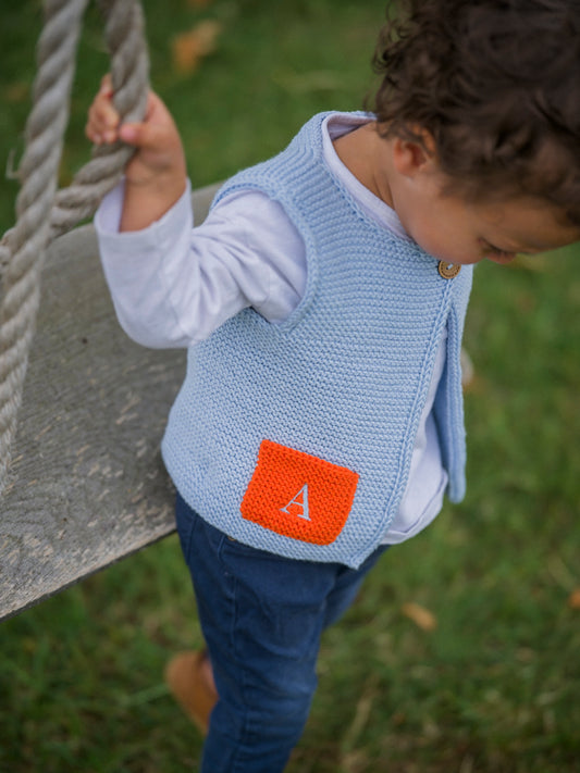 Baby Blue Knitted Vest