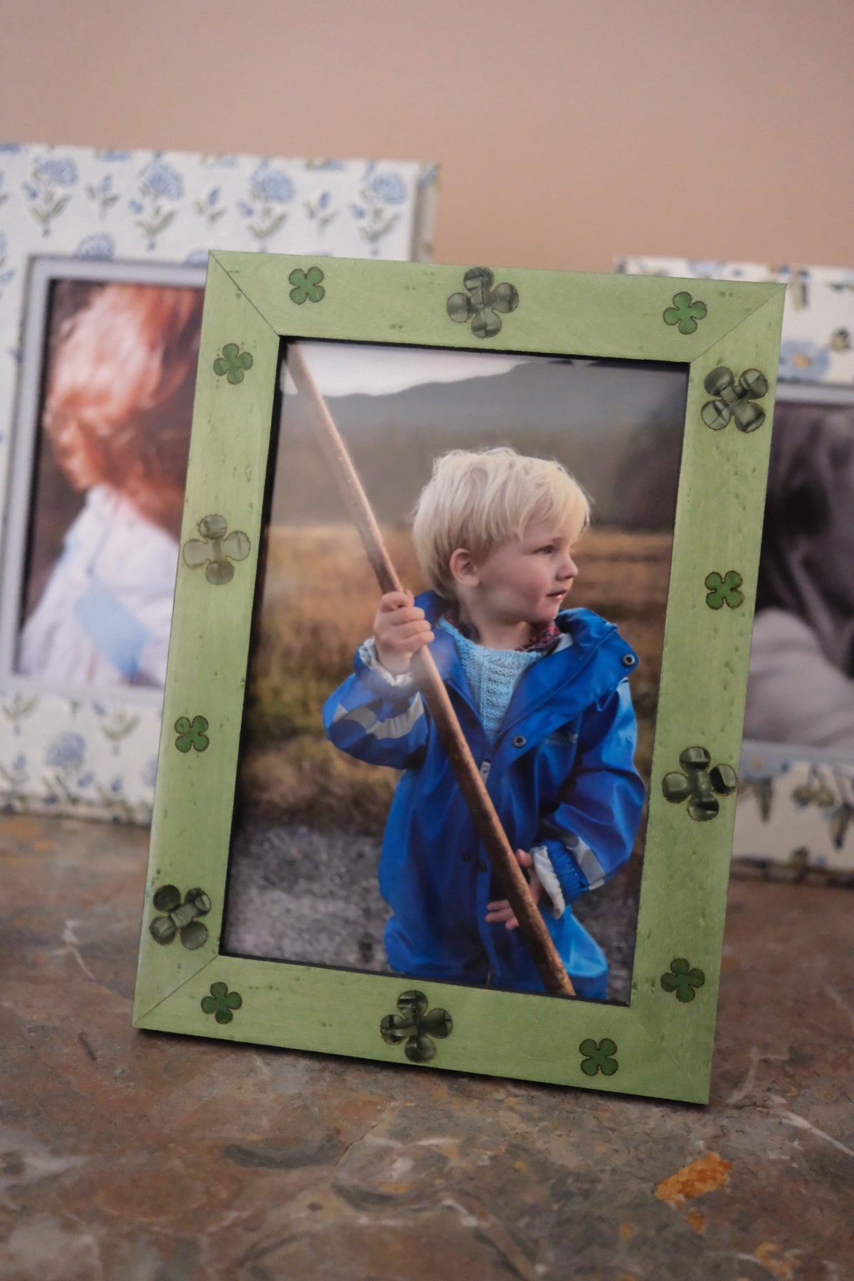 Four Leaf Clover Green Frame 6x4