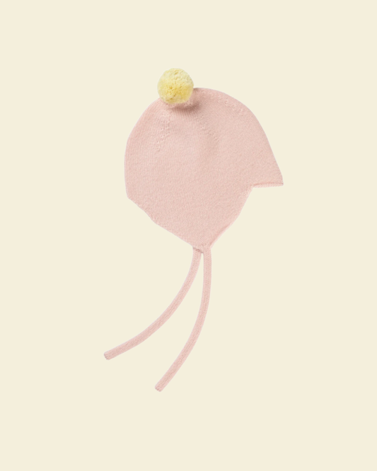 PRE-ORDER Cashmere Bonnet Marshmallow & Lemon by Rosie Sugden