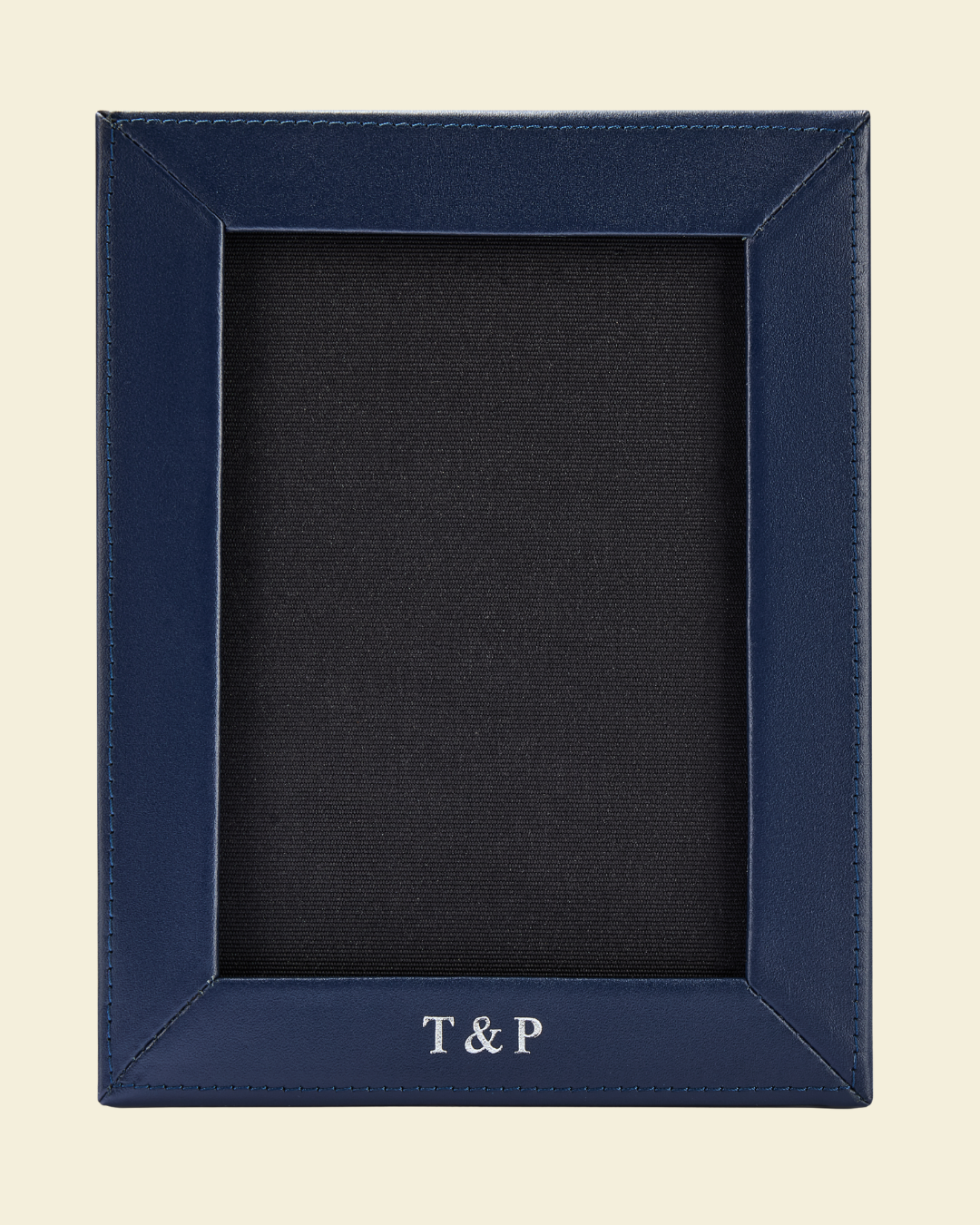 Navy Leather Photo Frame