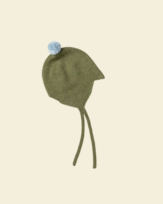 Cashmere Bonnet Ivy & Blue Mist by Rosie Sugden