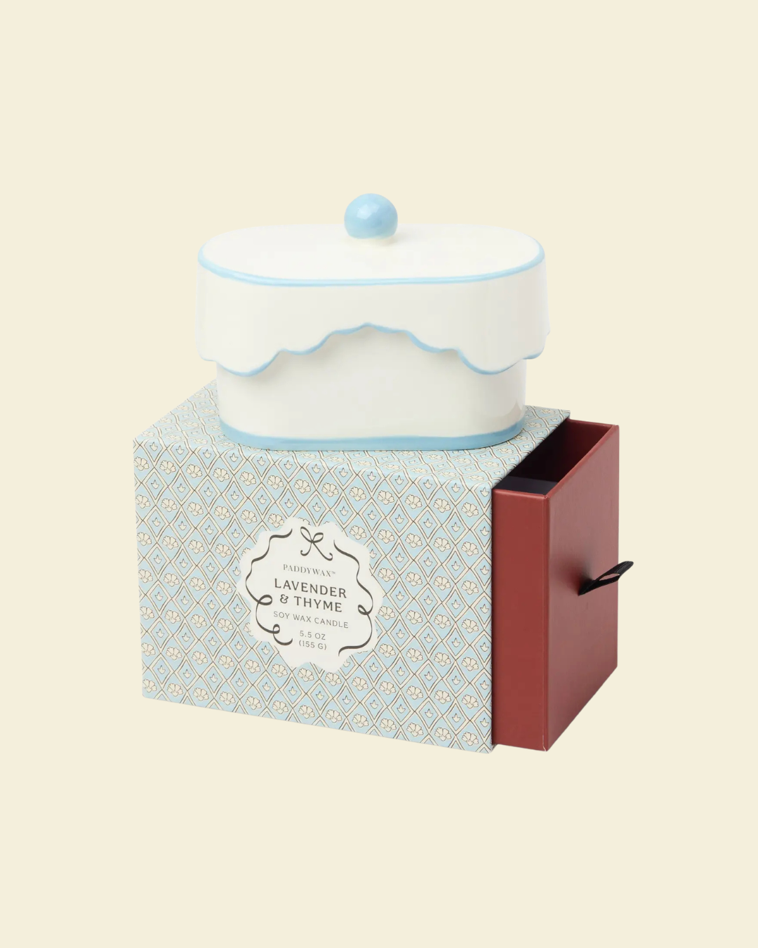 Blue Ceramic Dish Candle