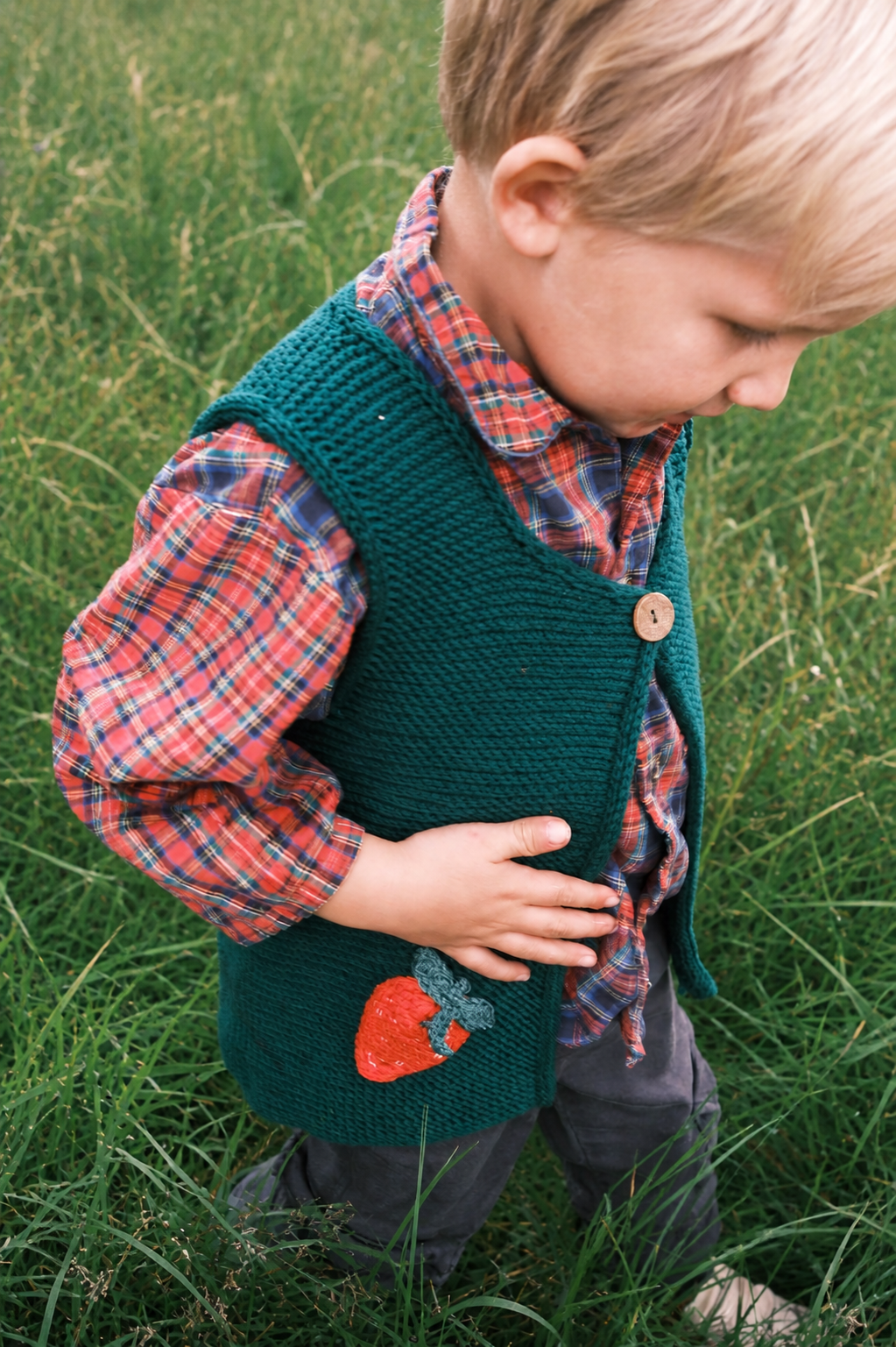 Strawberry Knitted Vest