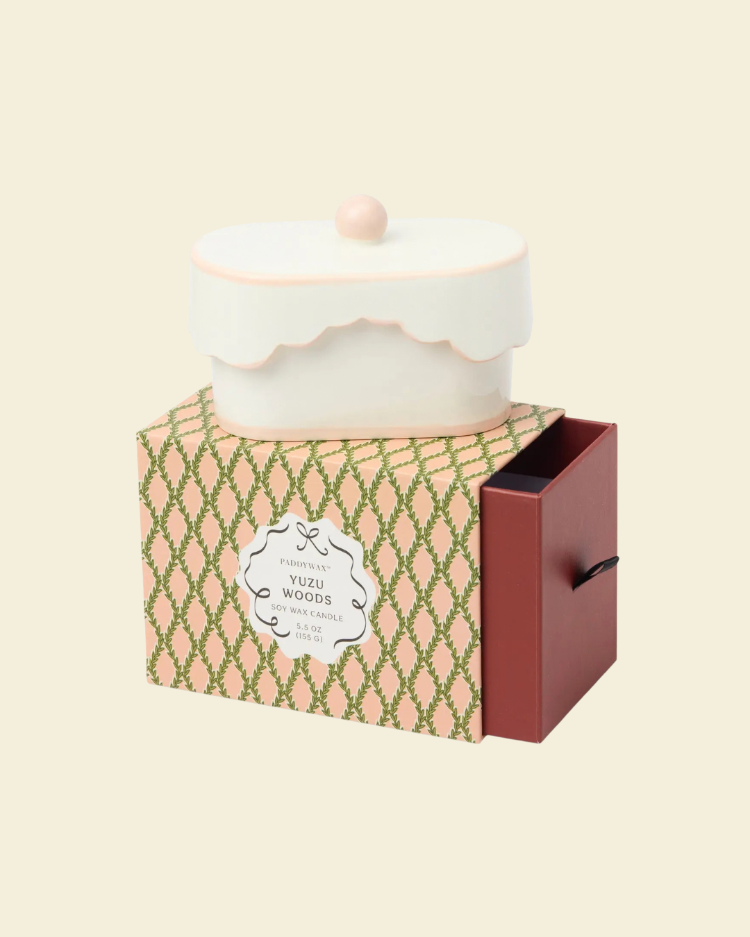 Pink Ceramic Dish Candle