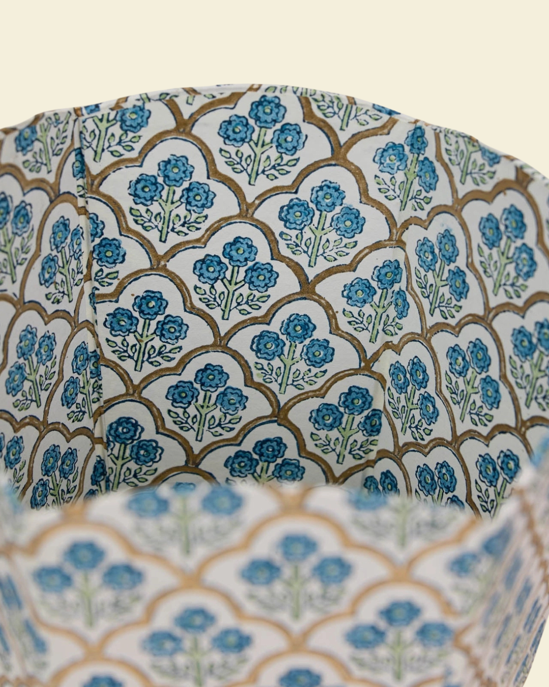 Blue Block Print Bin