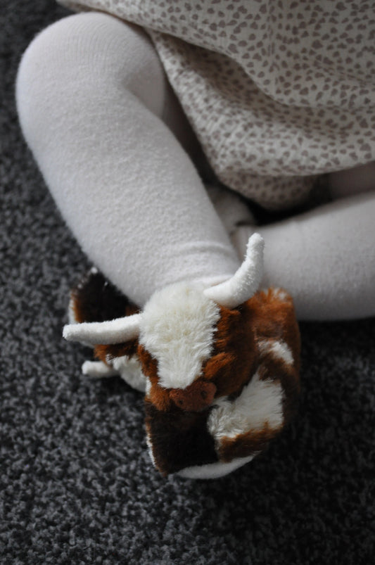 Highland Cow Baby Slippers