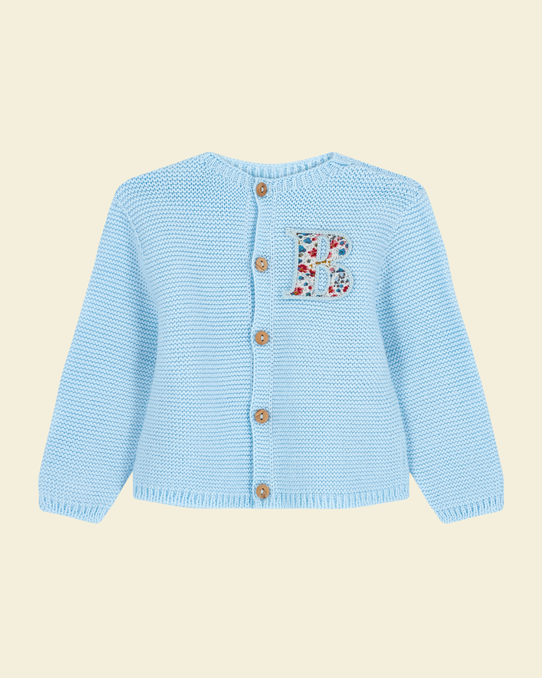 Newborn Cardigan with Liberty Initial