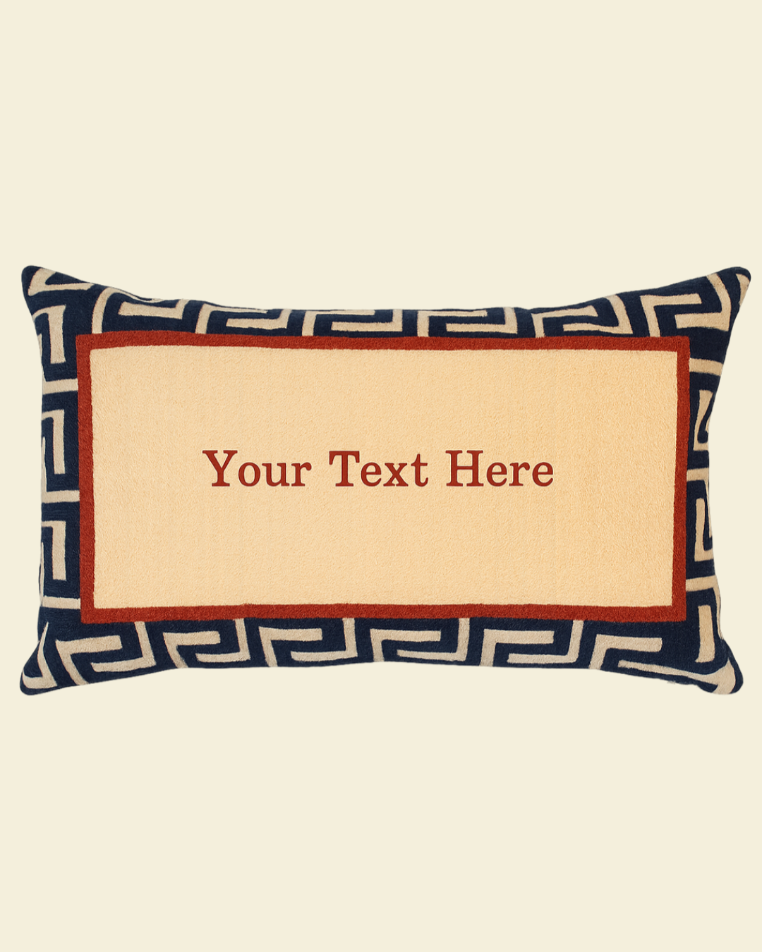 Personalised Embroidered Cushion Navy