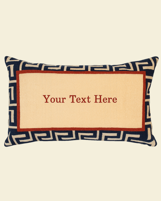 Personalised Embroidered Cushion Navy