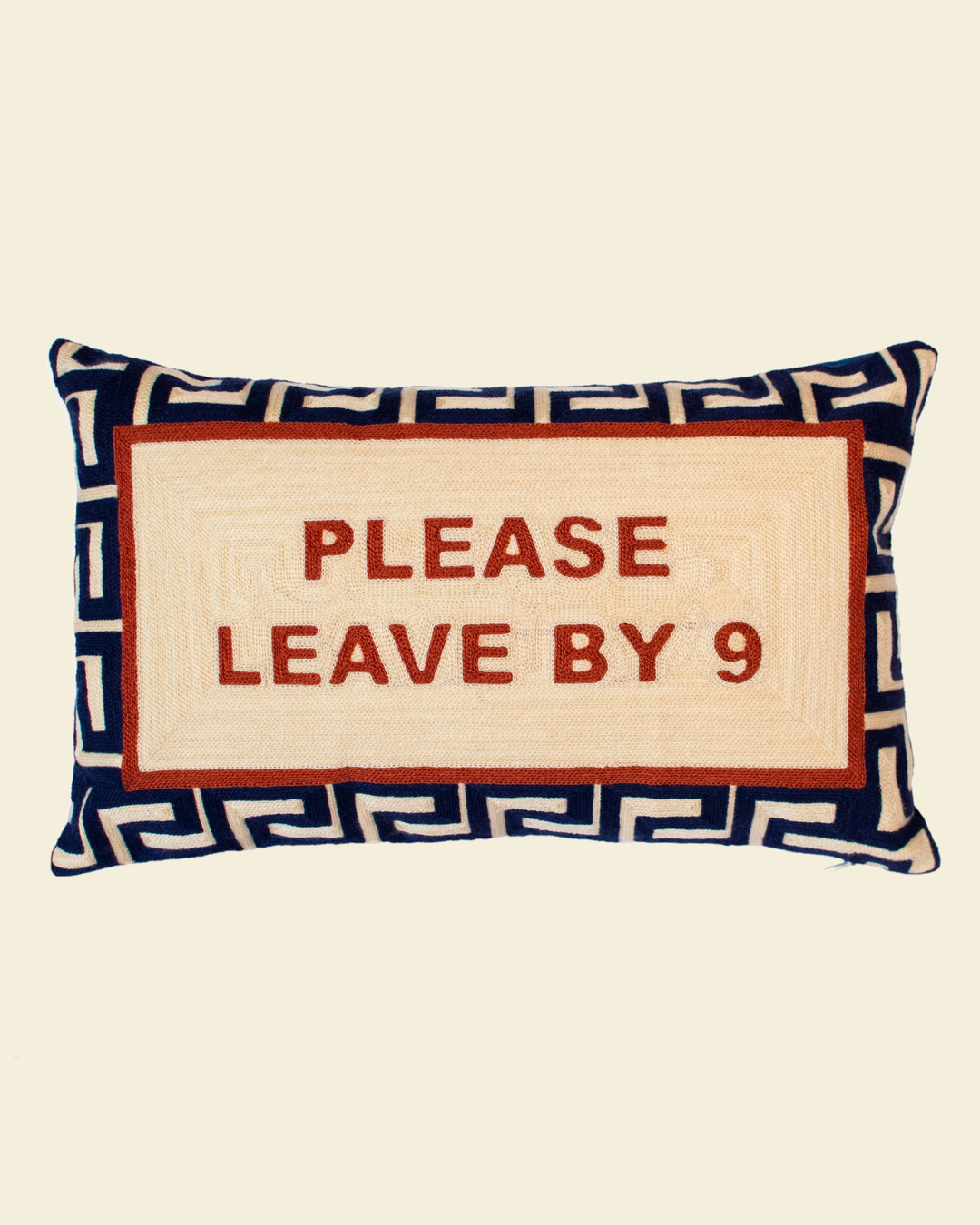Leave By 9 Cushion