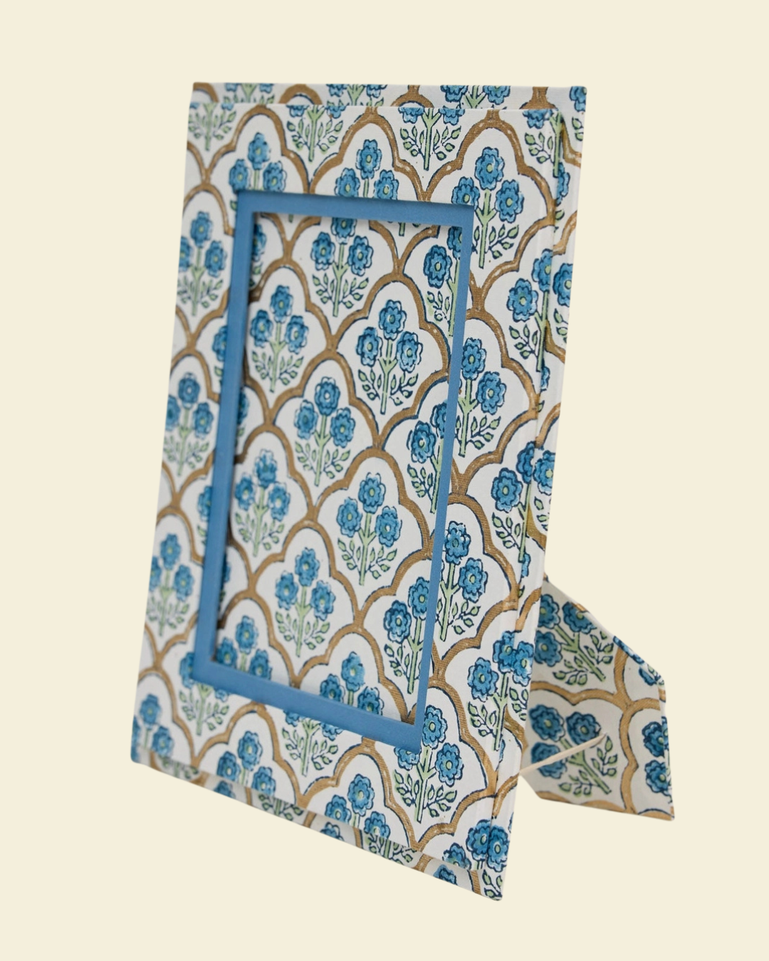 Blue Block Print Photo Frame 7x5