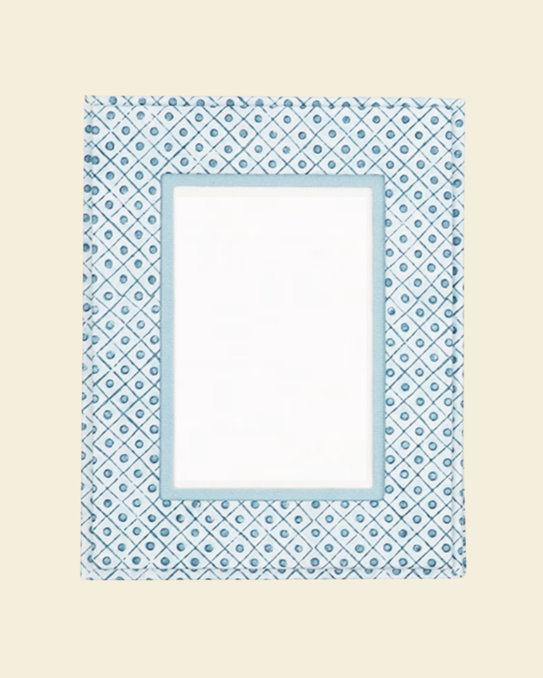 Blue Dot and Grid Table Top Picture Frame