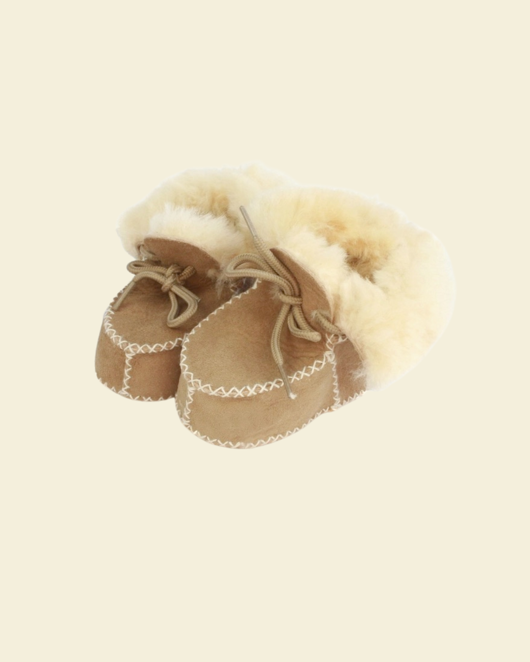 Mini Sheepskin Booties Beige