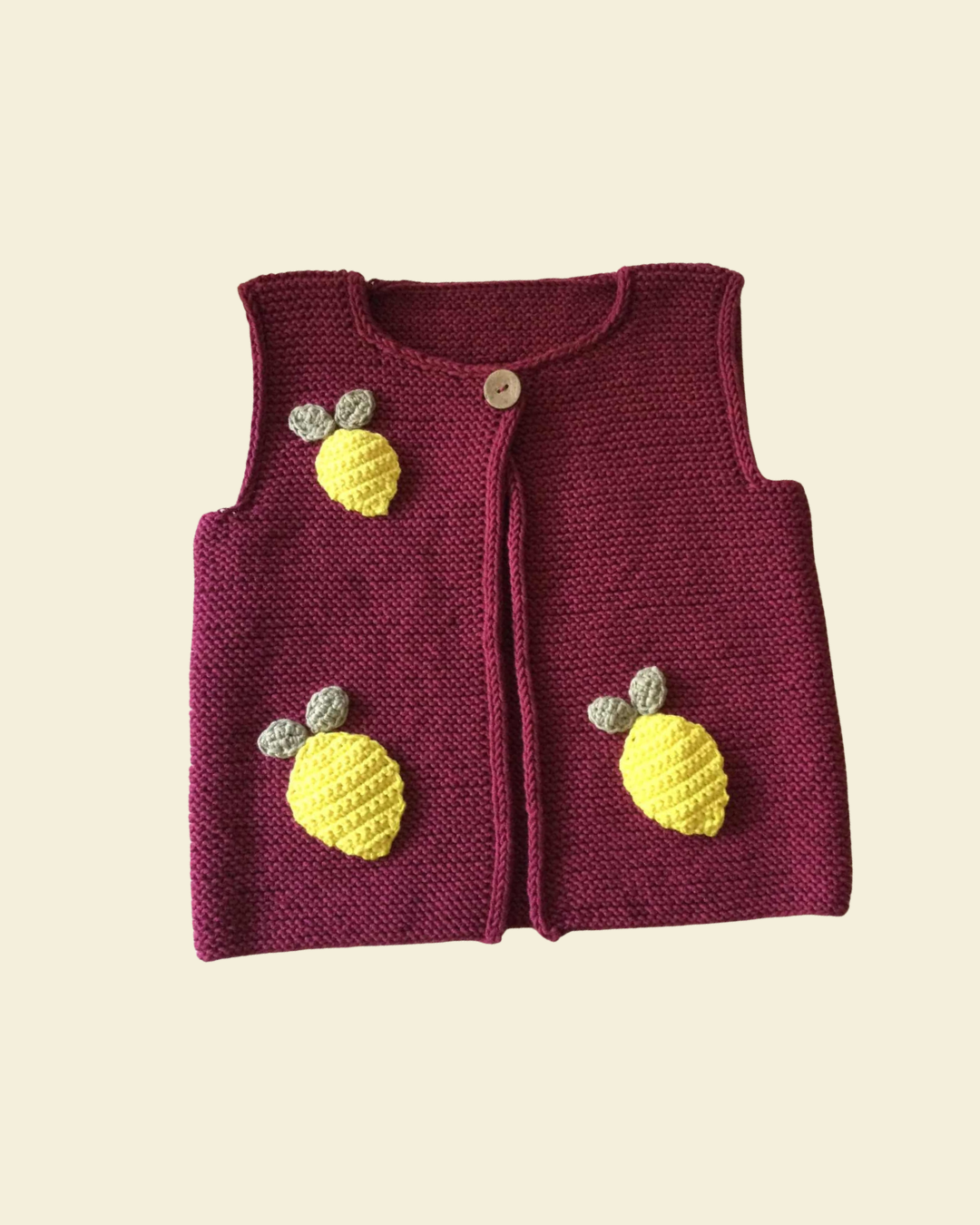 Lemon Knitted Vest