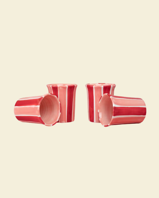 Pink & Red Ceramic Cup