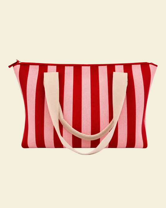 Pink Striped Everyday Bag