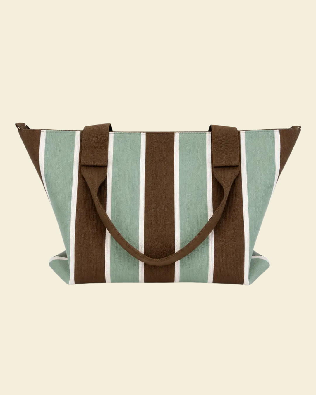 Green & Brown Striped Everyday Bag