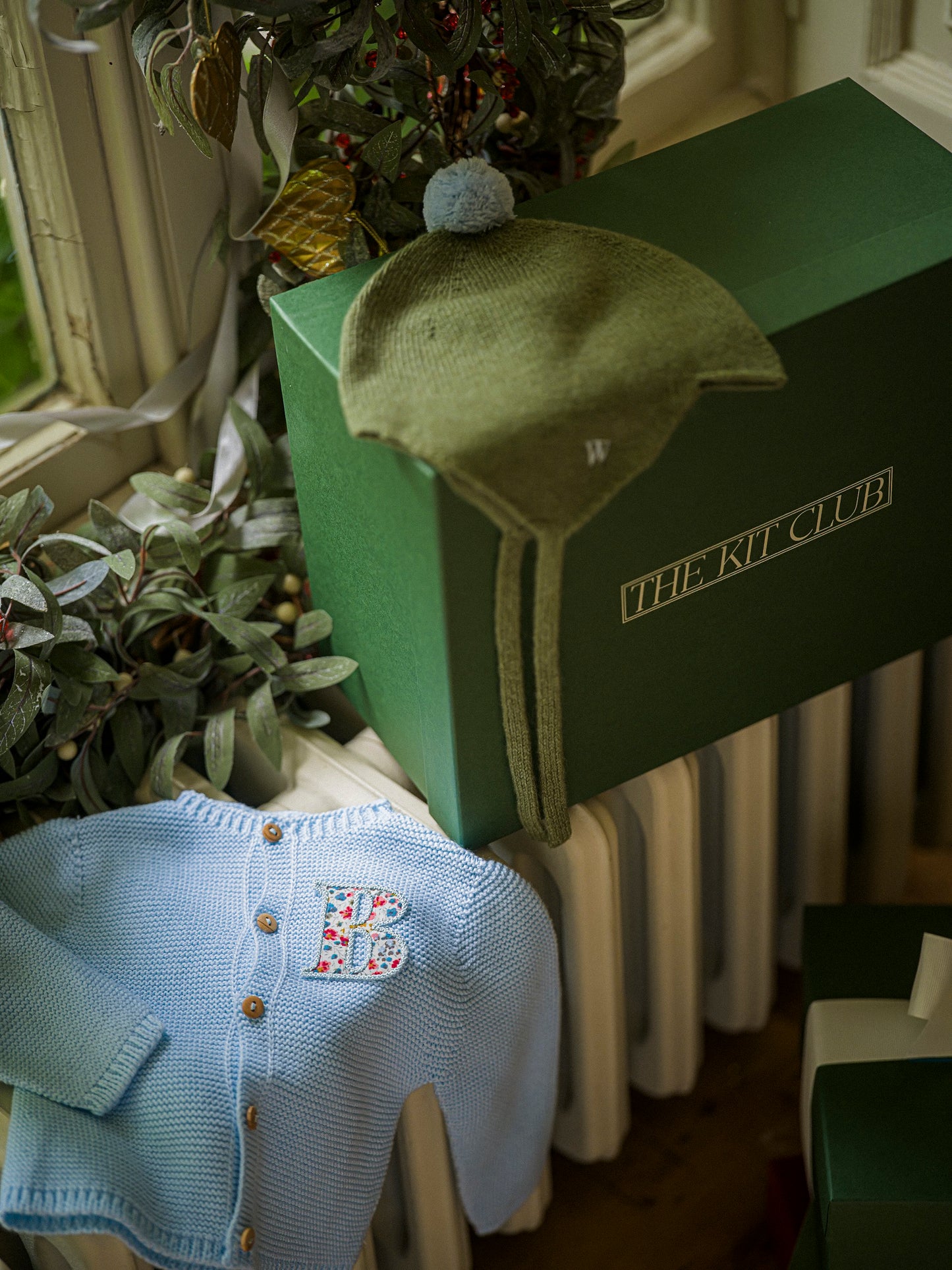 Newborn Cardigan with Liberty Initial