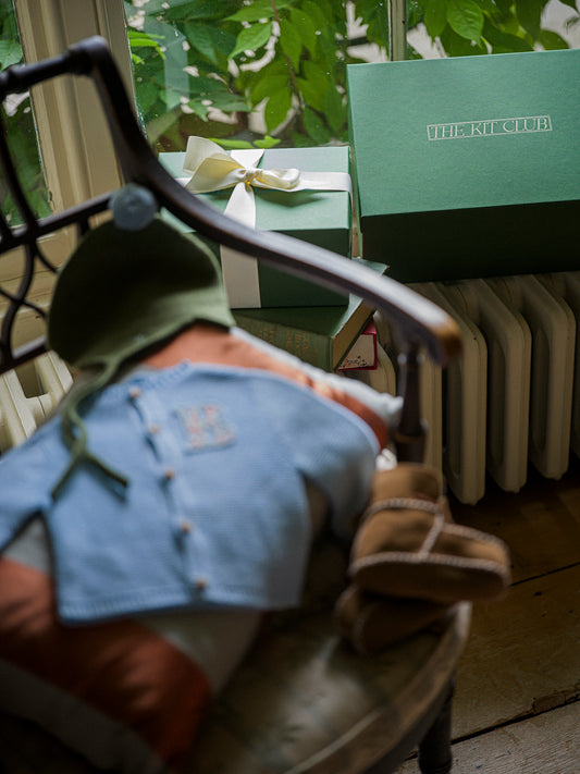 Newborn Cardigan with Liberty Initial