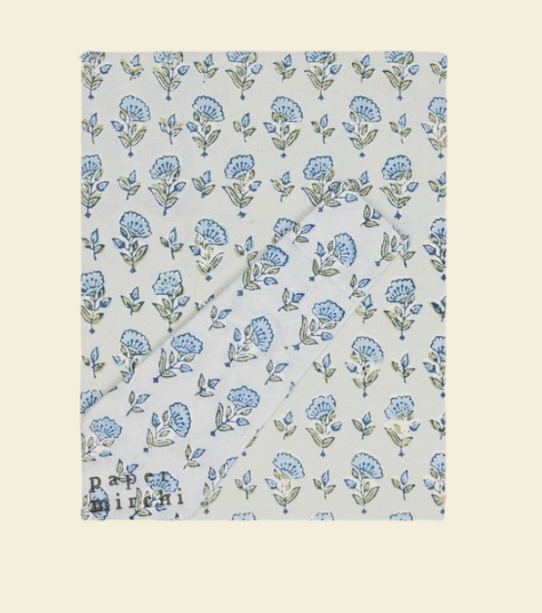 Blue Ditsy Floral Block Printed Frame 6x4