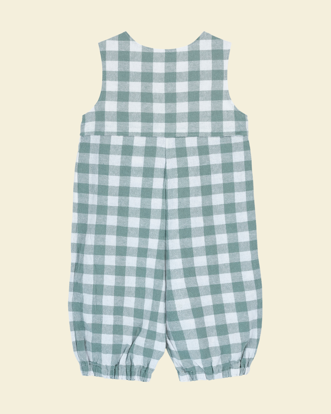 Gingham Dungarees Sea Green