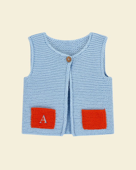 Baby Blue Knitted Vest