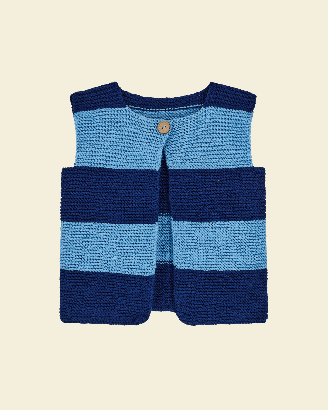 Striped Navy Knitted Vest
