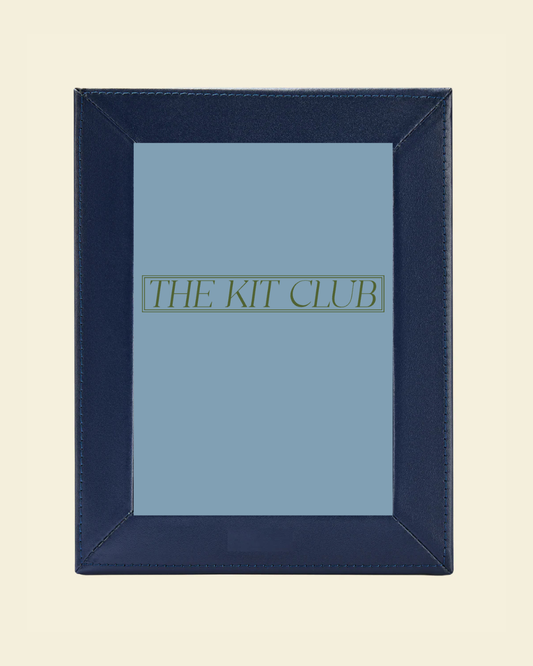 Navy Leather Photo Frame