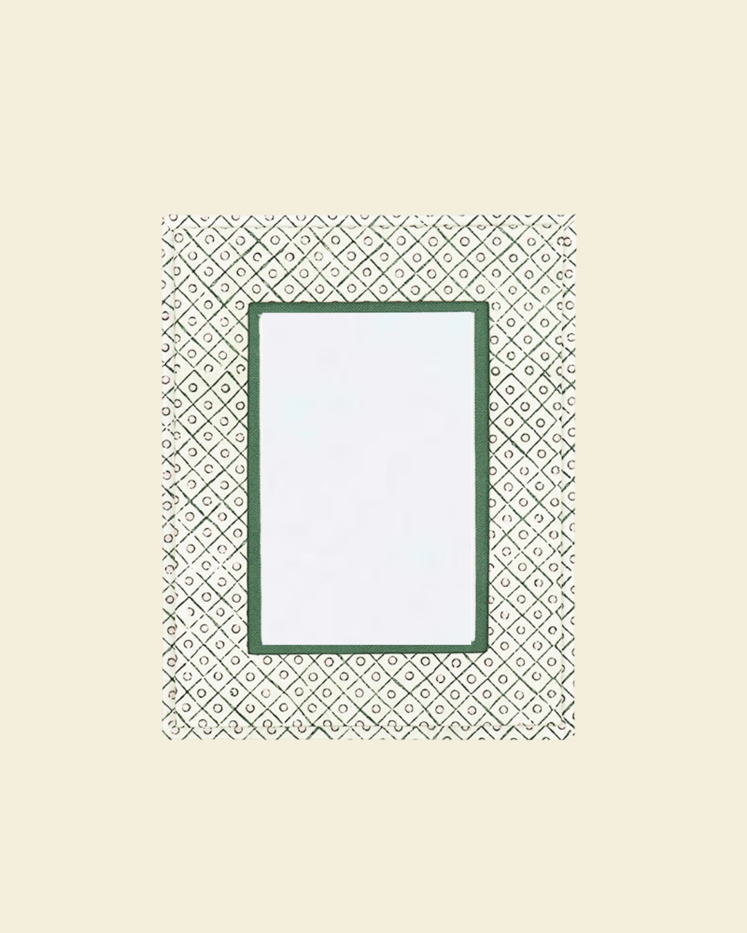 Green Dot and Grid Table Top Picture Frame