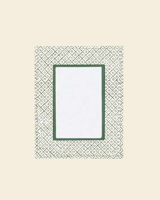 Green Dot and Grid Table Top Picture Frame
