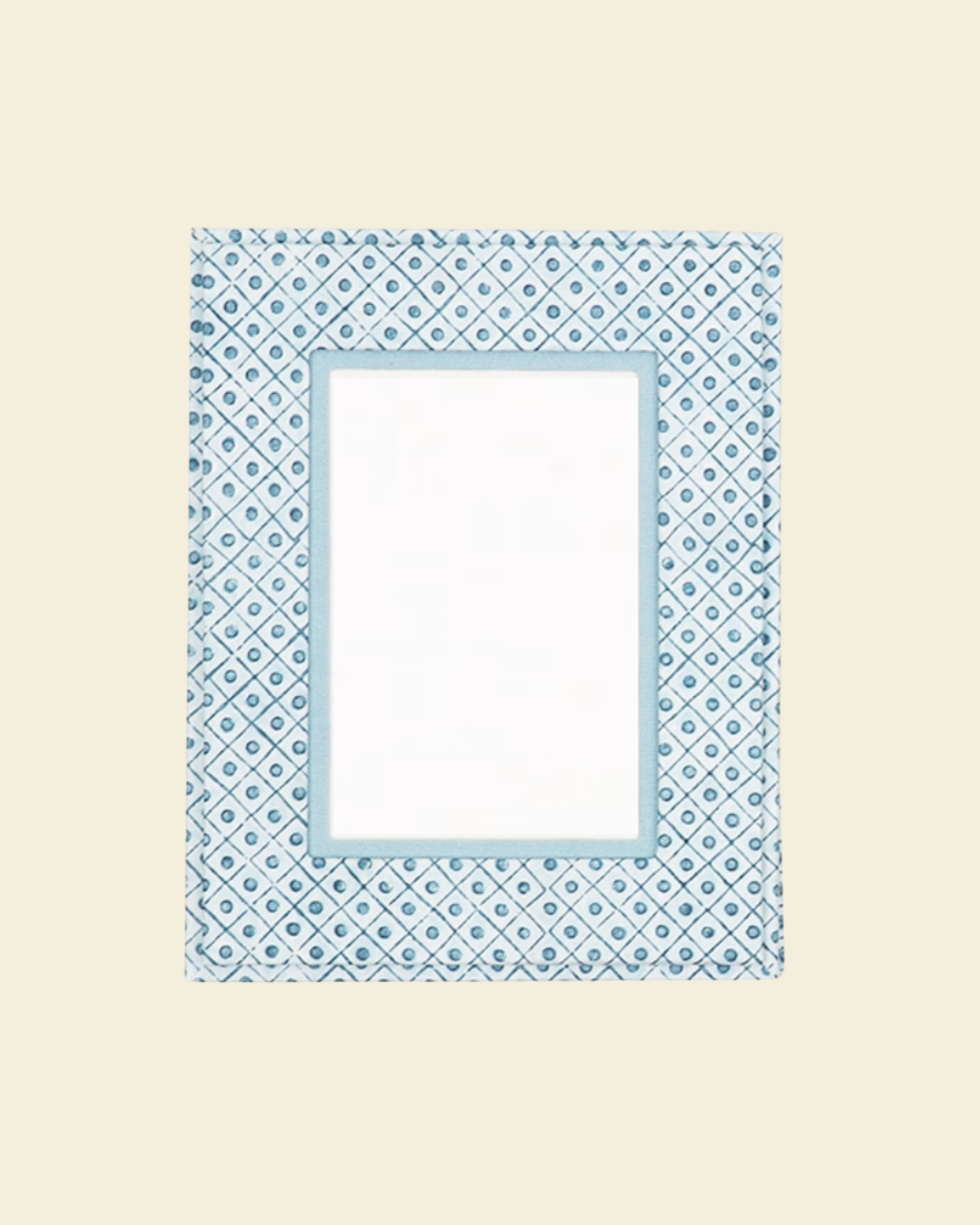 Blue Dot and Grid Table Top Picture Frame
