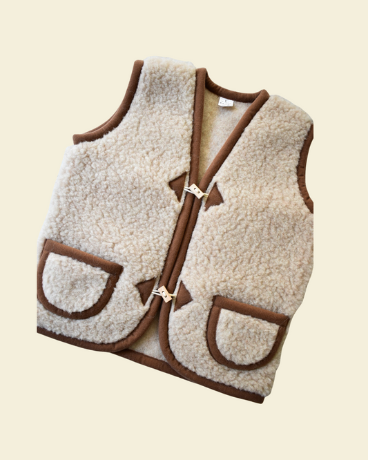 Beige Sheepskin Gilet
