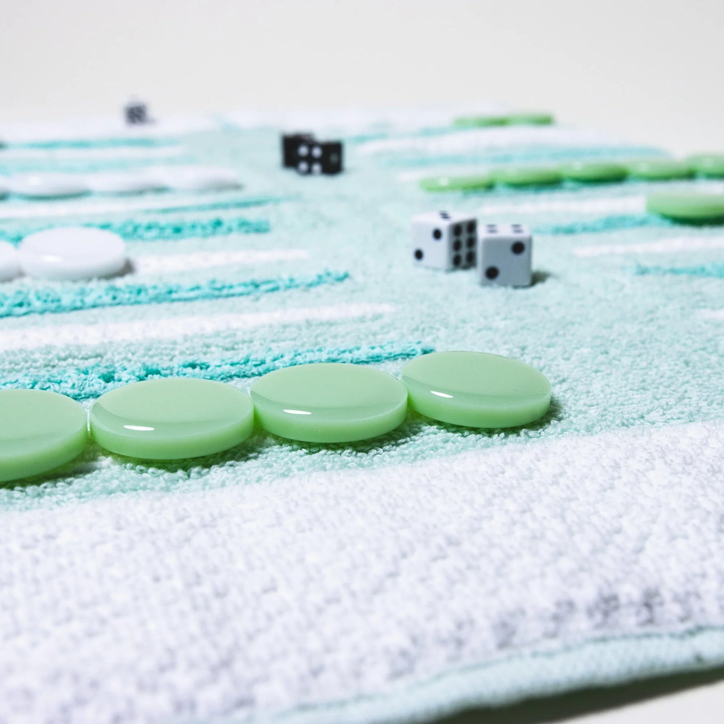 Seafoam Outdoor/Travel Towelling Backgammon Set